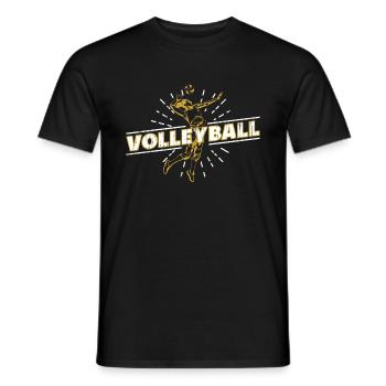 volleyball - Men's T-Shirt - black - Front - AI Model Male 178 light (178cm)