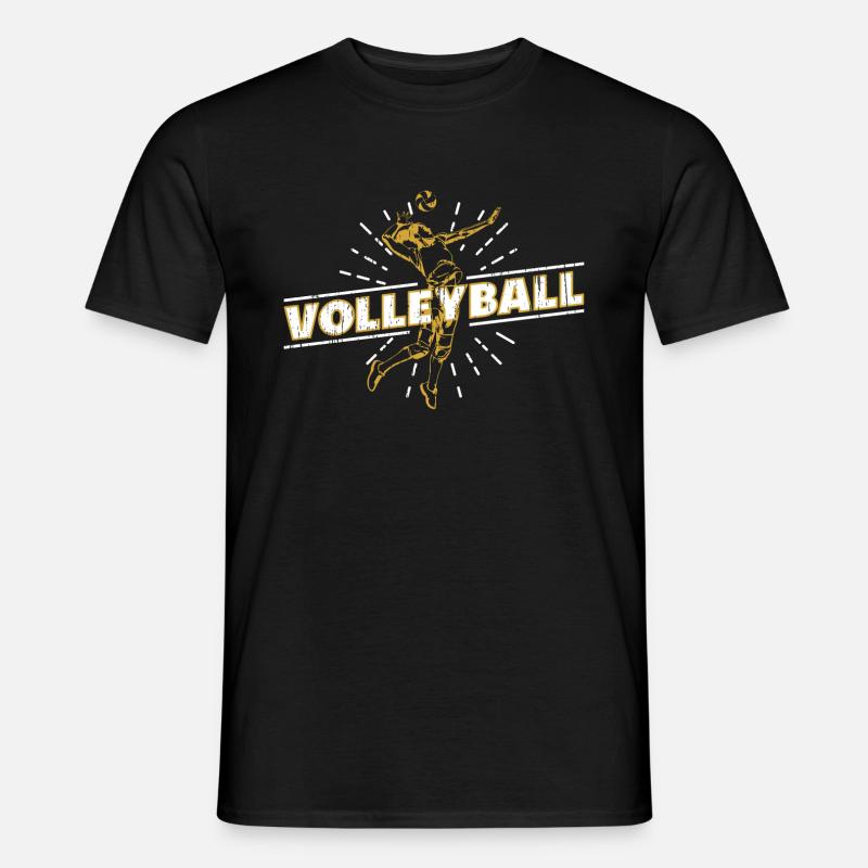 Volleyball - Männer T-Shirt - Schwarz