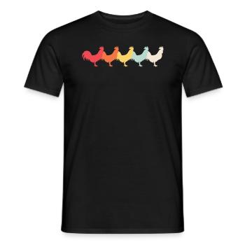 Chicken chickens - Men's T-Shirt - black - Front - AI Model Male 178 light (178cm)
