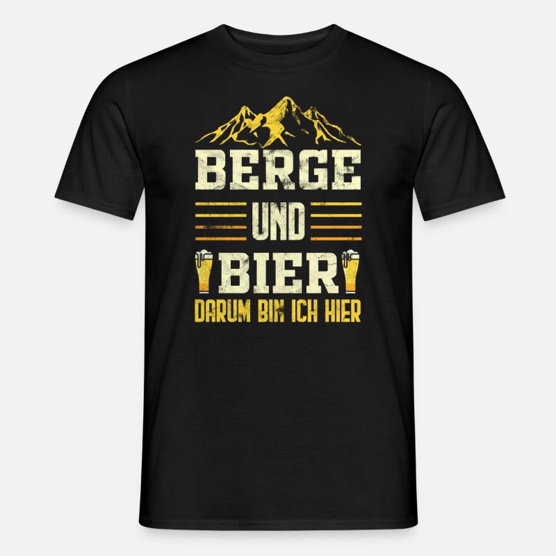 Bergsteigen Klettern Bier - Männer T-Shirt - Schwarz