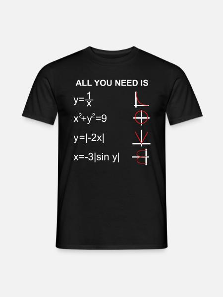 Amour des mathématiques - T-shirt homme - noir
