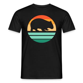 Wombat's animal - Men's T-Shirt - black - Front - AI Model Male 178 light (178cm)