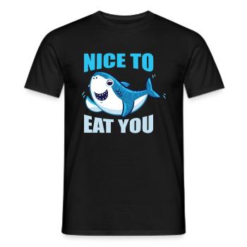 Hai Haifisch - Männer T-Shirt - Schwarz - Vorne - AI Model Male 178 light (178cm)