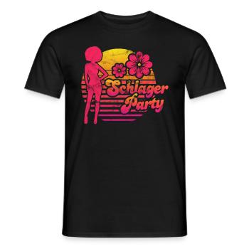 Schlager Party Geschenk - Männer T-Shirt - Schwarz - Vorne - AI Model Male 178 light (178cm)