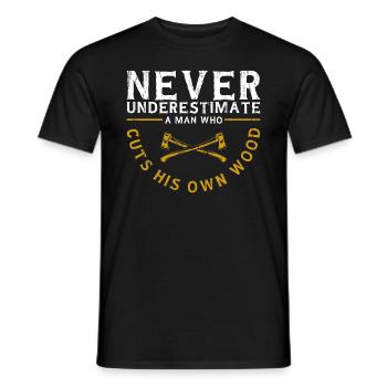 Holzfäller Woods Cutter - Männer T-Shirt - Schwarz - Vorne - AI Model Male 178 light (178cm)