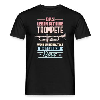 Trompeter Instrument Trompete - Männer T-Shirt - Schwarz - Vorne - AI Model Male 178 light (178cm)