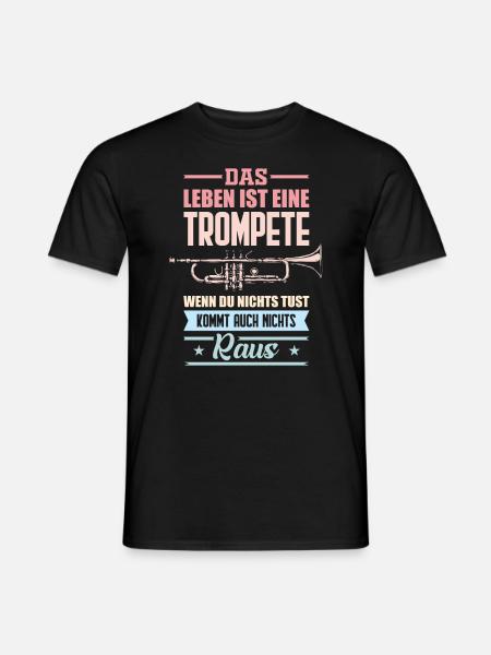 Trompeter Instrument Trompete - Männer T-Shirt - Schwarz