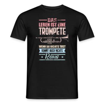 Trompette trompette musique - T-shirt homme - noir - Devant - AI Model Male 178 light (178cm)