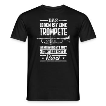Trumpeter trumpet funny saying vintage - Men's T-Shirt - black - Front - AI Model Male 178 light (178cm)