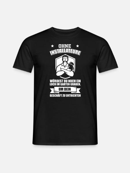 Klempner Installateur - Männer T-Shirt - Schwarz