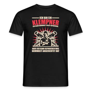 Plombier Plombier Funny Sayings Joke - T-shirt homme - noir - Devant - AI Model Male 178 light (178cm)
