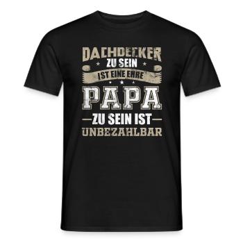 Dachdecker Papa Vater Geschenk - Männer T-Shirt - Schwarz - Vorne - AI Model Male 178 light (178cm)
