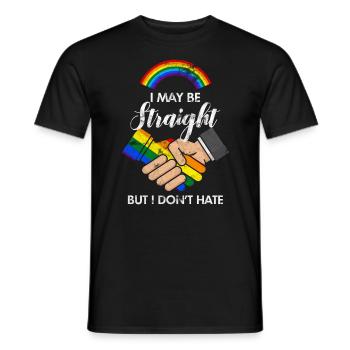 Mensenrechten Tolerantie Antiracisme - Heren T-shirt - zwart - Voor - AI Model Male 178 light (178cm)