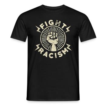 Combattre le racisme - contre le racisme - T-shirt homme - noir - Devant - AI Model Male 178 light (178cm)