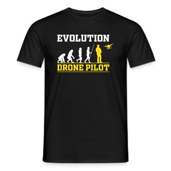 Idée cadeau Drone Pilot Evolution - T-shirt homme - noir - Devant - AI Model Male 178 light (178cm)
