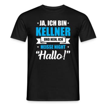 Waiter - Funny Sayings Gift - Men's T-Shirt - black - Front - AI Model Male 178 light (178cm)