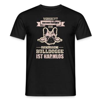 French Bulldog Animal Shelter - Men's T-Shirt - black - Front - AI Model Male 178 light (178cm)
