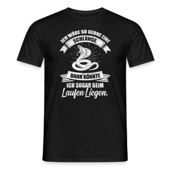 Snake funny snake saying - Men's T-Shirt - black - Front - AI Model Male 178 light (178cm)