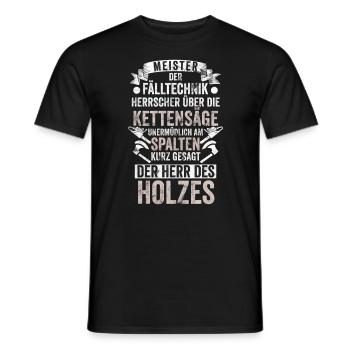 Holzfäller Sprüche Geschenk - Männer T-Shirt - Schwarz - Vorne - AI Model Male 178 light (178cm)