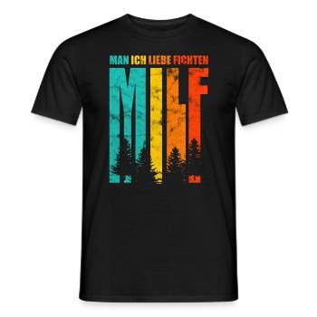 Holzfäller - Man ich liebe Fichten - Männer T-Shirt - Schwarz - Vorne - AI Model Male 178 light (178cm)