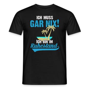 Rentner Ruhestand Arbeitsende Rente - Männer T-Shirt - Schwarz - Vorne - AI Model Male 178 light (178cm)