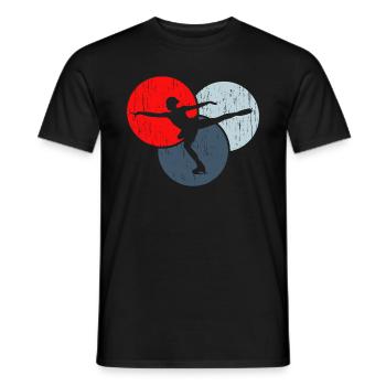 Chemise colorée de patinage - T-shirt homme - noir - Devant - AI Model Male 178 light (178cm)