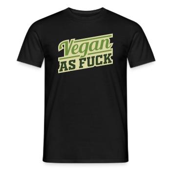 Vegan - Vegan as Fuck - Men's T-Shirt - black - Front - AI Model Male 178 light (178cm)