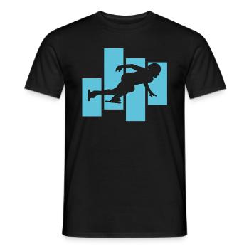 Patinage de vitesse - T-shirt homme - noir - Devant - AI Model Male 178 light (178cm)