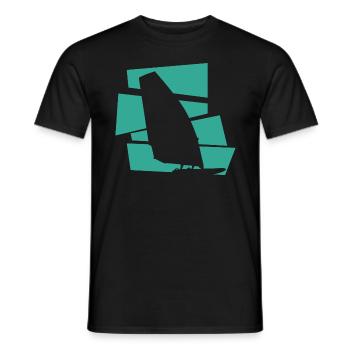 Windsurfen - Männer T-Shirt - Schwarz - Vorne - AI Model Male 178 light (178cm)