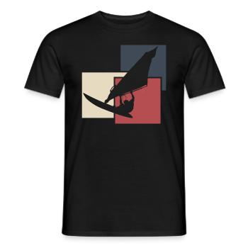 Windsurfing Shirt - Männer T-Shirt - Schwarz - Vorne - AI Model Male 178 light (178cm)