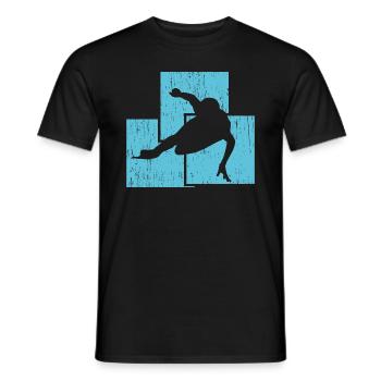 Eisschnelllauf Produkt - Männer T-Shirt - Schwarz - Vorne - AI Model Male 178 light (178cm)