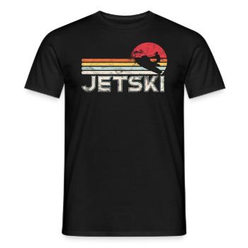 Jet ski ski nautique - T-shirt homme - noir - Devant - AI Model Male 178 light (178cm)