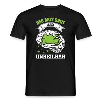 Motorradfahrer - Der Arzt sagt es ist unheilbar - Männer T-Shirt - Schwarz - Vorne - AI Model Male 178 light (178cm)