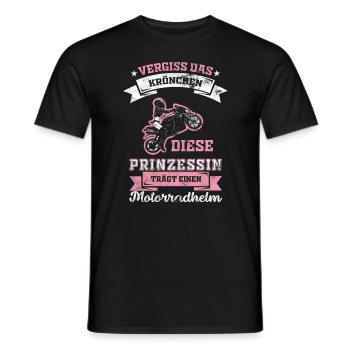 Motorradfahrerin Leidenschaft - Männer T-Shirt - Schwarz - Vorne - AI Model Male 178 light (178cm)