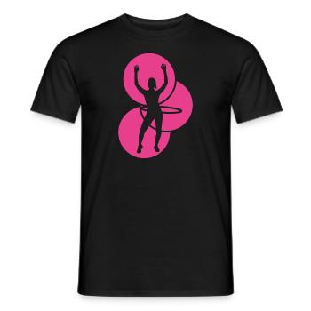 Hula hoop - Men's T-Shirt - black - Front - AI Model Male 178 light (178cm)