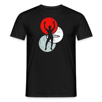 Hula hoop - Men's T-Shirt - black - Front - AI Model Male 178 light (178cm)