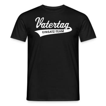Vatertag Einsatz-Team Schriftzug - Männer T-Shirt - Schwarz - Vorne - AI Model Male 178 light (178cm)