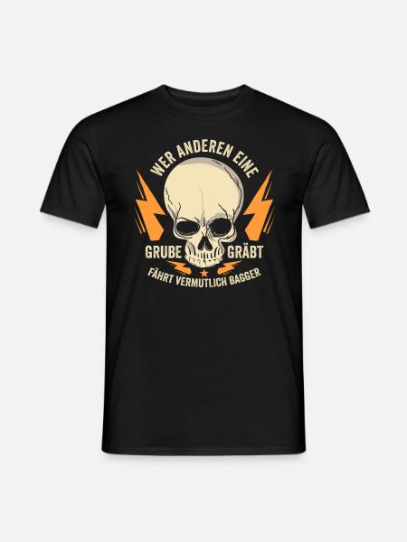 Bauarbeiter Baggerfahrer Tagebau Bauarbeiten - Männer T-Shirt - Schwarz