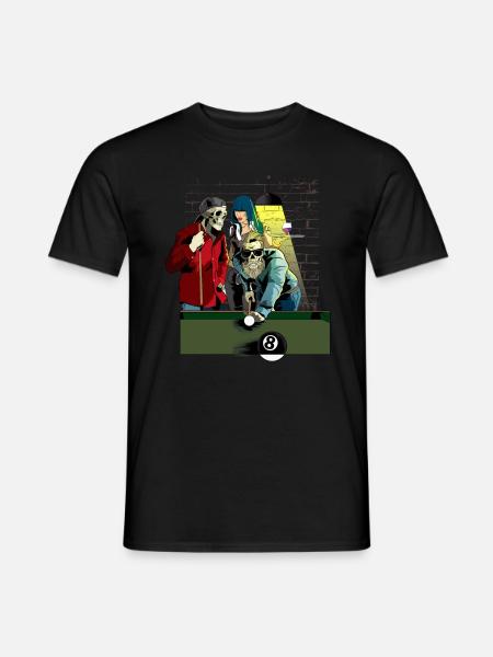Billard Pool Snooker - Männer T-Shirt - Schwarz