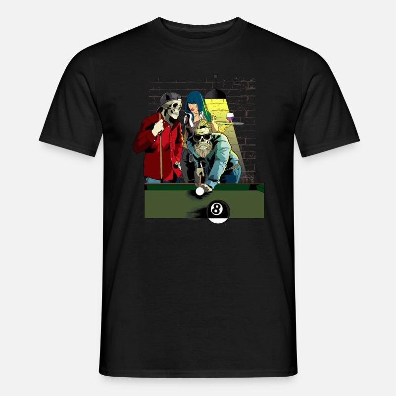 Billard Pool Snooker - Männer T-Shirt - Schwarz