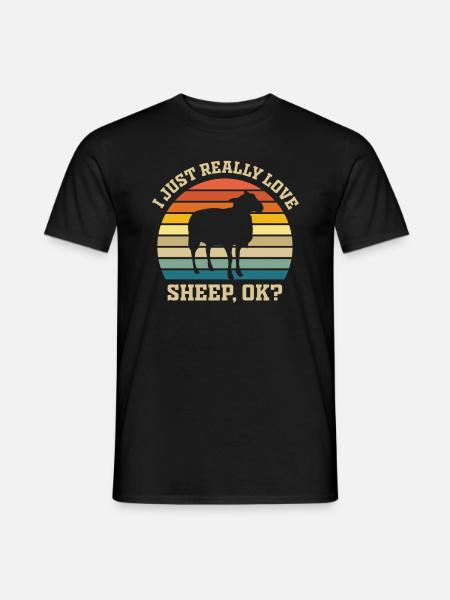 Schaf - Hirte Schäfer Geschenkidee - Männer T-Shirt - Schwarz