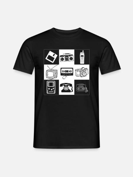 90er Jahre - Männer T-Shirt - Schwarz