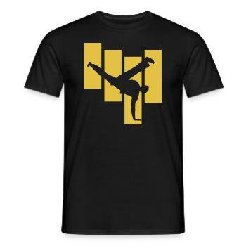 Capoeira self-defense - Men's T-Shirt - black - Front - AI Model Male 178 light (178cm)