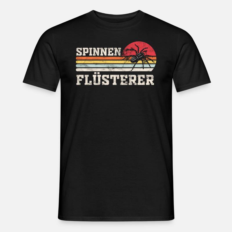 Spinne - Spinnen Flüsterer - Männer T-Shirt - Schwarz