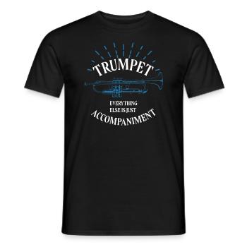 Trumpet gift - Men's T-Shirt - black - Front - AI Model Male 178 light (178cm)