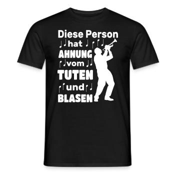 Trompeter Blechbläser Tuten Blasen - Männer T-Shirt - Schwarz - Vorne - AI Model Male 178 light (178cm)