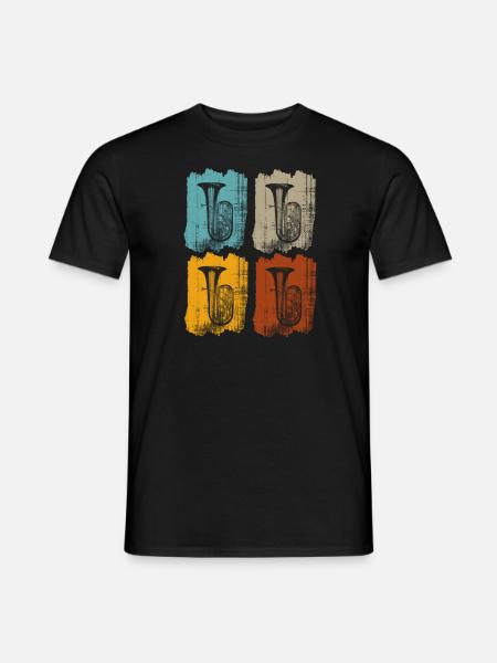 Tuba rétro - T-shirt homme - noir