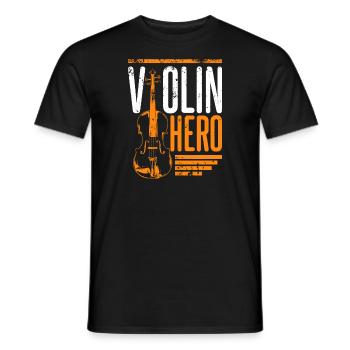 héros de violon - T-shirt homme - noir - Devant - AI Model Male 178 light (178cm)