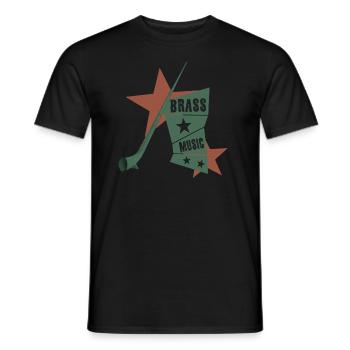 alphorn - Männer T-Shirt - Schwarz - Vorne - AI Model Male 178 light (178cm)