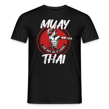 Cadeau de combattant Muay Thai - T-shirt homme - noir - Devant - AI Model Male 178 light (178cm)